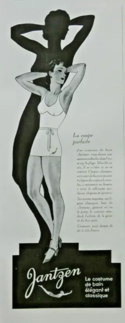 Publicité De Presse 1934 Jantzen Le Costume De Bain Coupe Parfaite Élégant