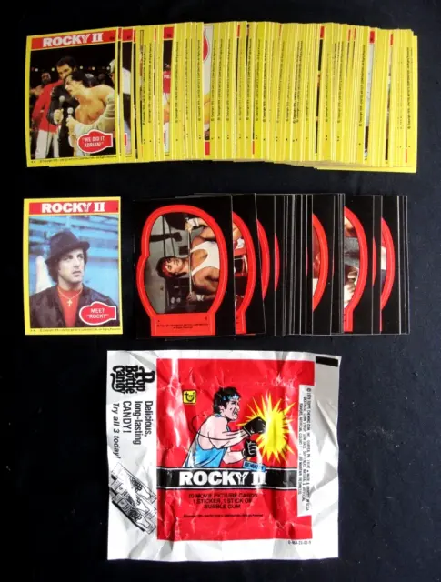1979 Topps Rocky Ii Complete 99 Card Set & 22 Stickers Movie Near Mint+ Stallone