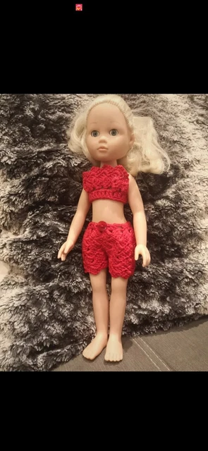 Vêtement Fait Main Pour Poupée Mini Maru 33 Cm / Little Darling Effner - Tenue Complète En Laine