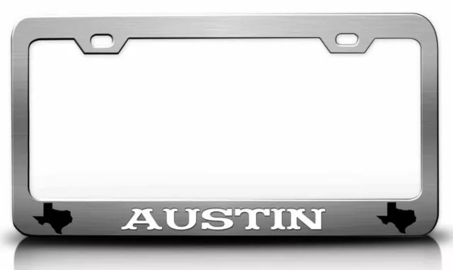 AUSTIN Texas Map Steel License Plate Frame Car SUV m4