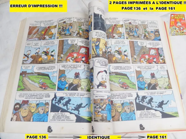 livre les trésors de picsou  N°5  avec ERREUR !!! 2 PAGES IDENTIQUES P.136/P.161