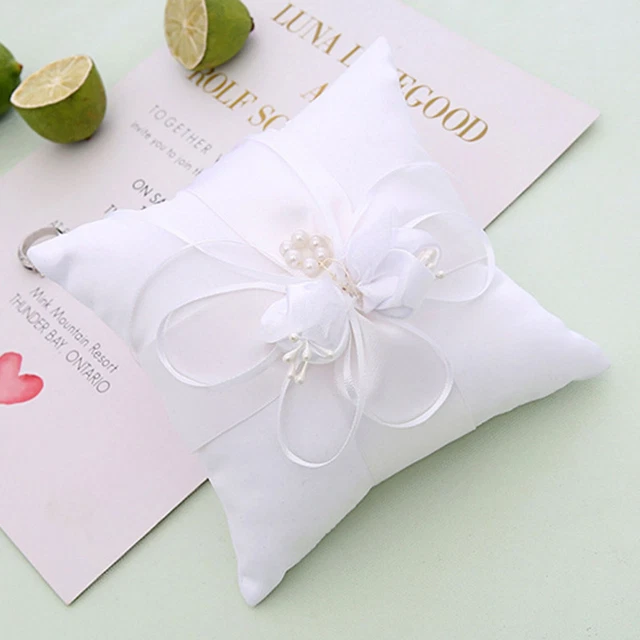 Porta Anello Matrimonio Decorazione Nastro Aggiungi Atmosfere Dolce Romantico Anello Nodo Arco
