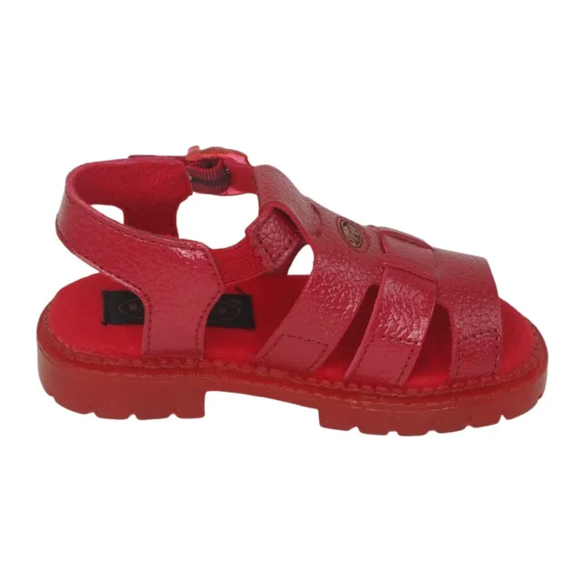 Lugz Swing Sandal Red Toddlers Leather Vintage Infants D070 Adjustable Size 2 C 3