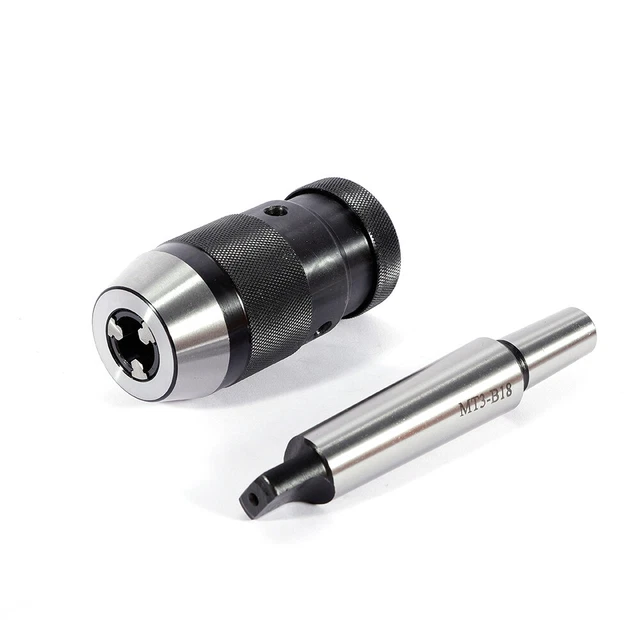 Lathe Drill Chuck 1/32"- 5/8" Drill Press Chuck Keyless+MT3-B18 Arbor for Mill