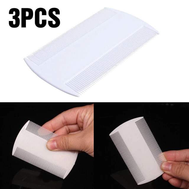 3pcs Fine Tooth Nit Comb Double Sided Head Pet Fur Hair Flea Lice Removal Brush