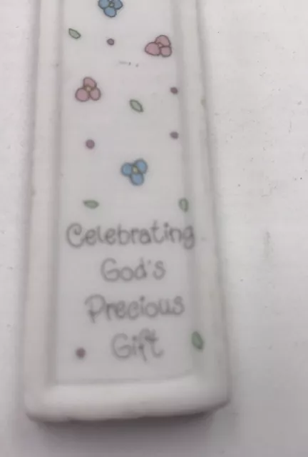 Precious Moments Cross Celebrating God's Precious Gift Baby Baptism Christening 3