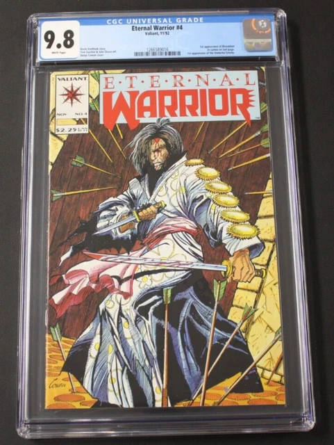 Eternal Warrior 4 CGC 9.8 WP Valiant Comics 1992 1st Appearance of Bloodshot
