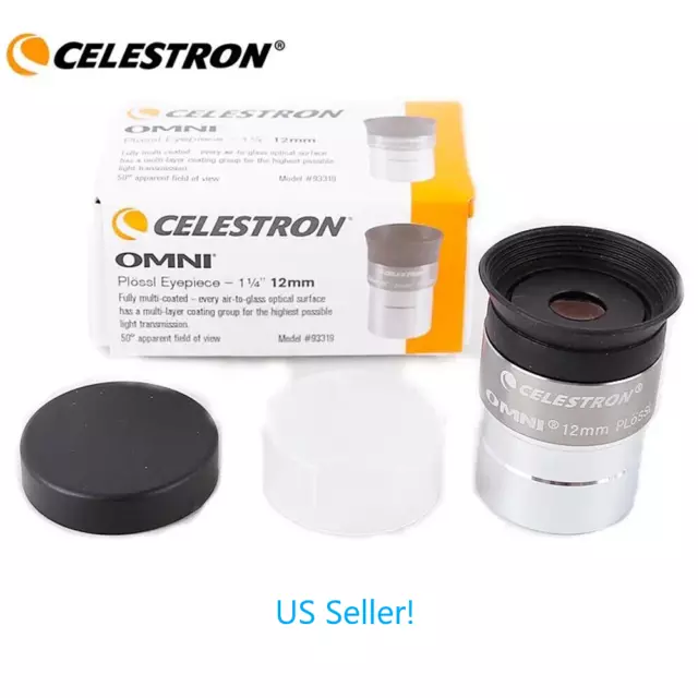 Celestron 93319 12mm Omni Plossl Telescope Eyepiece Lens Fully Multi-Coated New