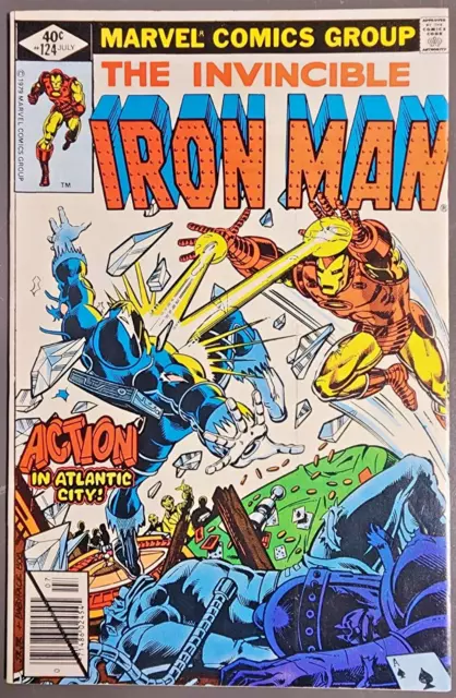 * (NM 9.4) The Invincible IRON MAN #124 OW/WP Whiplash app 1979 *
