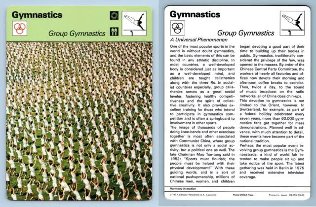 Group Gymnastics - Gymnastics - 1977-9 Sportscaster Rencontre Card