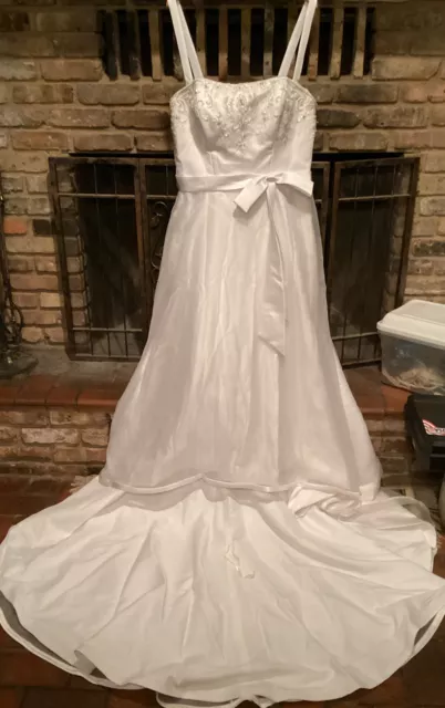 Stunning Ivory Wedding Dress Plus 22W~Beaded/Strapless/Pearls~Venus