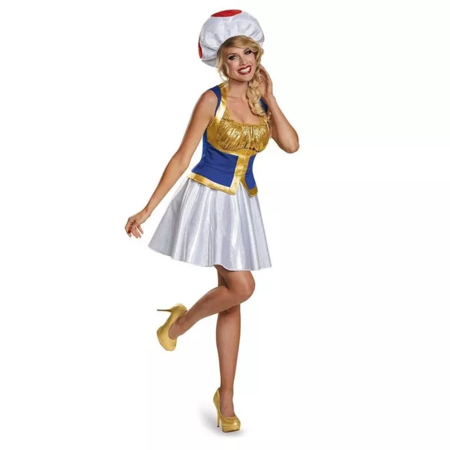 Pre-Owned Super Mario Bros Female / Women's Toad Costume Dress Jr. 7-9