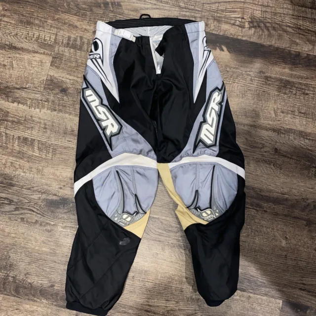 MSR  Rage racing dirt bike youth pants size 28" White And Black