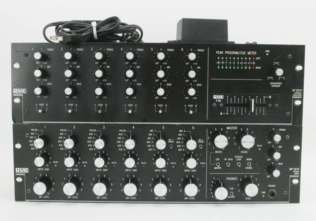 Rane MP2016 + XP2016 – Mixer DJ Analogique Rack 6 Canaux Avec Processeur Externe