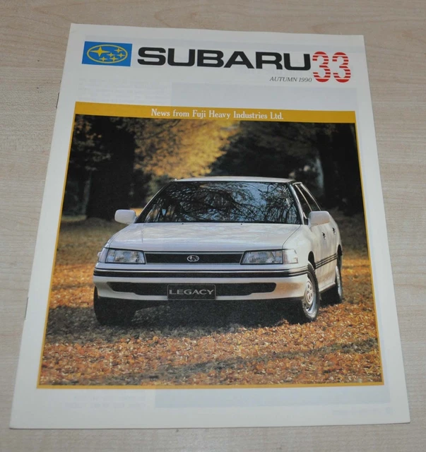 1990 Subaru 33 Magazine Fuji Heavy Industries Brochure Prospekt ENG