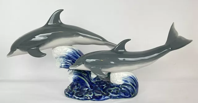 Lladro Dance Of The Dolphins 1997-02 Porcelain Figurine 6456G RETIRED w/ BOX