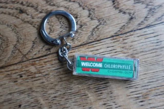 ancien porte cle publicitaire collection BONBON CHEWING GUM CHLOROPHYLLE WELCOME