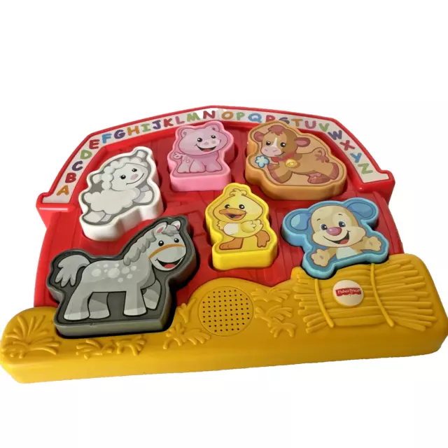 FISHER-PRICE LAUGH & Learn Farm Animal Puzzle Ages 12m-36m Animal ...