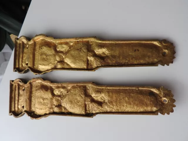 Lot De 2 Poignées De Tiroir/porte Anciennes En Bronze - Style Rétro - Dimensions 60x18mm