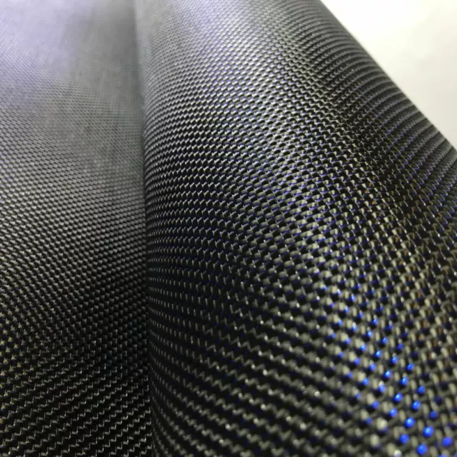 Carbon fiber +Blue&Silver Metallic reflection mixed fabric cloth 210gsm 50*100cm