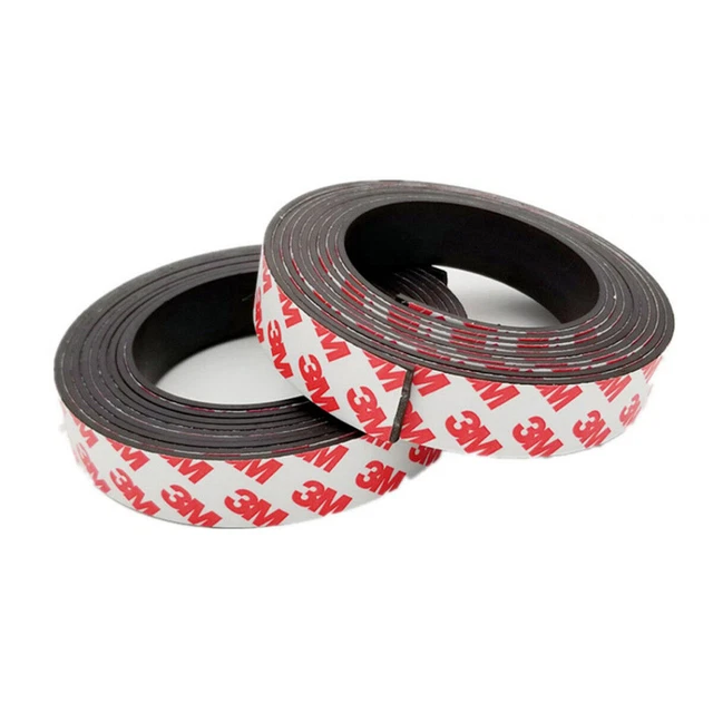 1M Long One Side Self Adhesive Magnetic Tape Magnet Strip 10*2mm/15*1mm/12*2mm