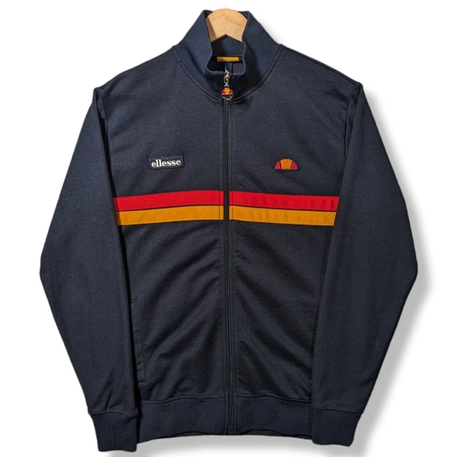 NEW ELLESSE MENS Track Top Jacket Chemical Neon Yellow Black Hooded 49.99 PicClick UK