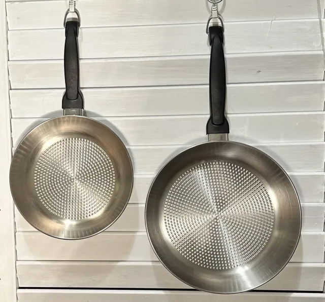 Set Of 2 FARBERWARE Stainless Steel Impact Bonded Durable Cooking Pans