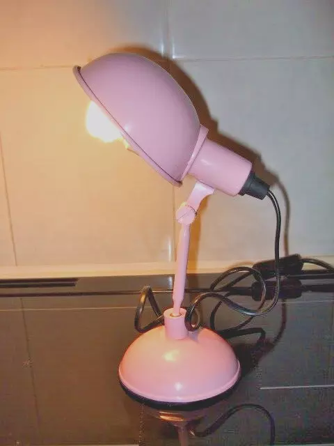 Rare Retro PINK HABITAT Metal TOMMY Swivel Desk Table Lamp Fully Working