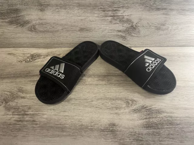 Adidas Adissage Fade Slides Slip On Black Pink Womens Size 8 2