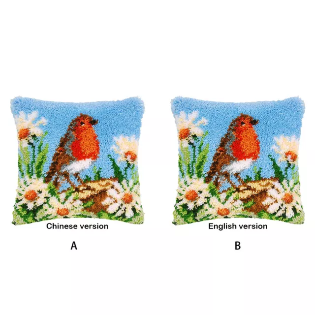 ColiCor DIY Latch Hook Kits Easy-to-Learn Cushion Embroidery For Kids Decorative