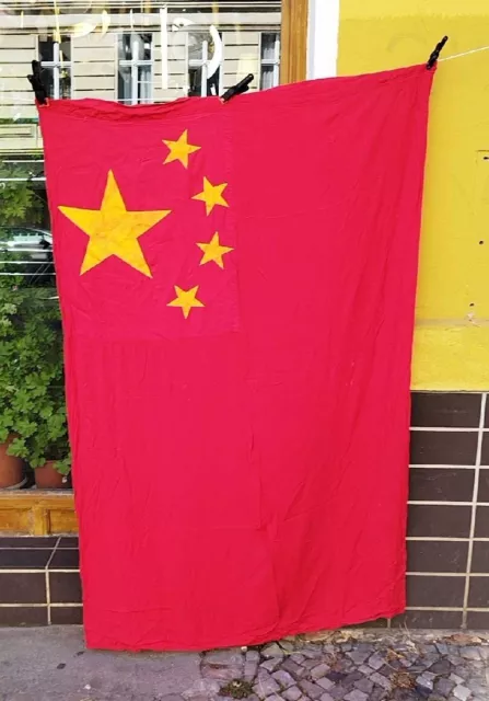 G243/ Nationalflagge China Flaggen Banner aus DDR Bestand Baumwolle 110 X 170