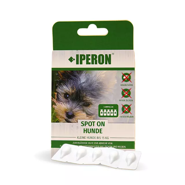 IPERON SPOT-ON Zeckenschutz Flohschutz kleine Hunde 5 x 1 ml Tropfen Lyra Pet®