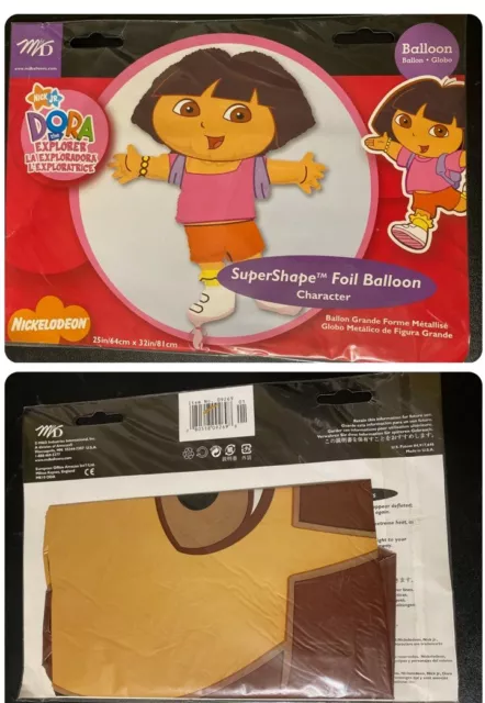 Dora Explorer Balloon Supershape Jumbo Large 25" x 32 " And 18” Happy Birthday