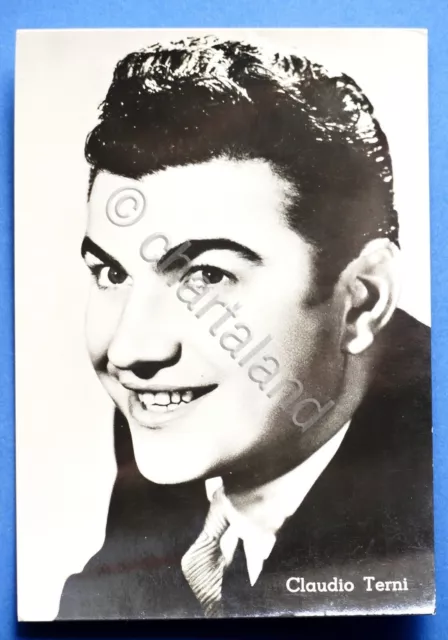 Fotocartolina con Autografo del cantante Claudio Terni - 1955