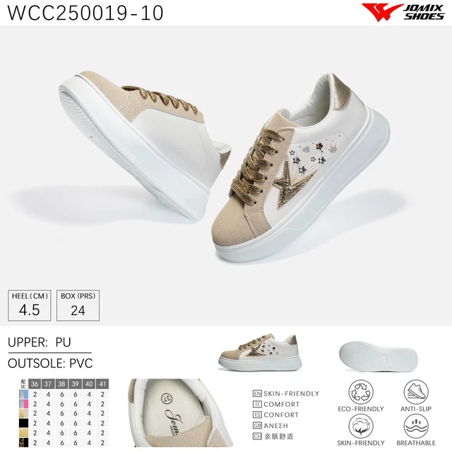 JOMIX Sneakers Donna Casual Scarpe Eleganti Sportive Zeppa Comode da Ginnastica Scarpe Traspirante Leggere da Camminata Fitness Palestra SD9405 (Blu, 40