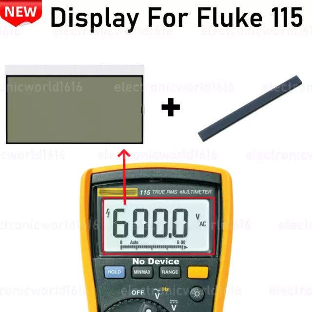 Per FLUKE 115 True-RMS AC/DC multimetri digitali parti riparazione schermo display LCD