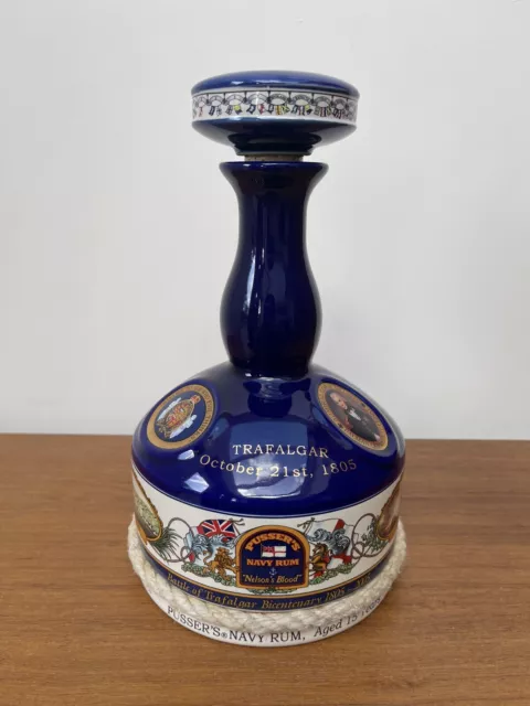 Pussers Rum Trafalgar Bicentenial Ceramic Decanter 15 Year Old 1 Litre