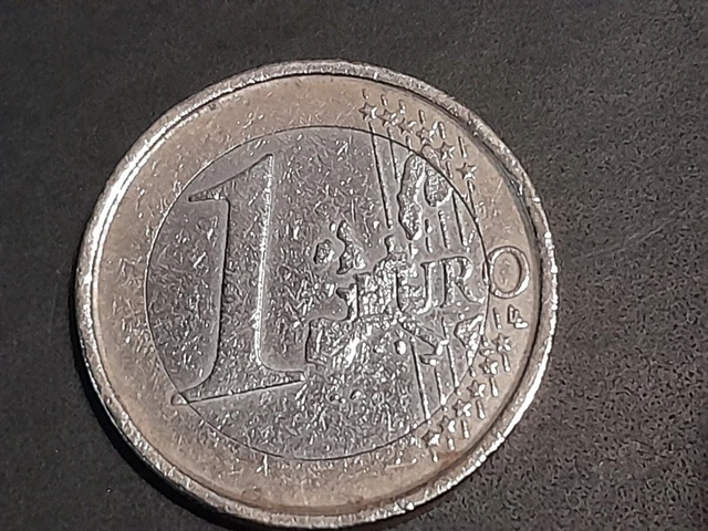 PIÈCES DE 1 euro Portugal 2002 avec le 0 débordant sur le métal blanc