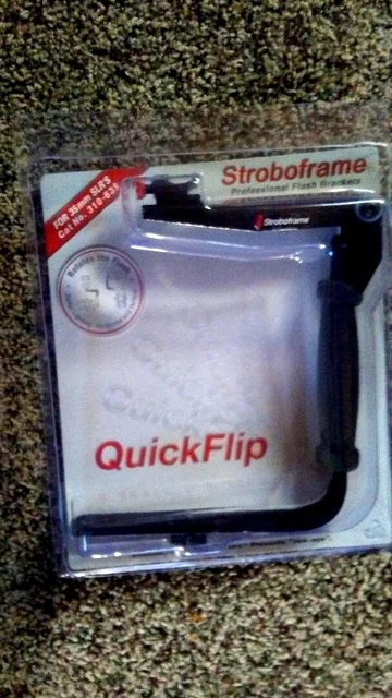 Stroboframe Quick Flip flash bracket for 35mm cameras