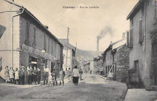 Cpa 12 Cransac Rue De Latreille