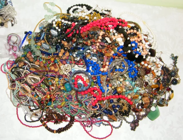 Large Mixed Lot of Vintage Costume Jewelry - 8.5 Lbs