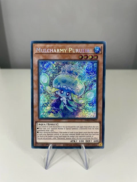Yu-Gi-Oh! Mulcharmy Purulia Secret Rare 1st Edition - INFO-EN027 From Infinite Forbidden Set