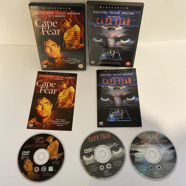 CAPE FEAR FILMS DVD (Original and Remake) [1962 and 1991] Robert ...