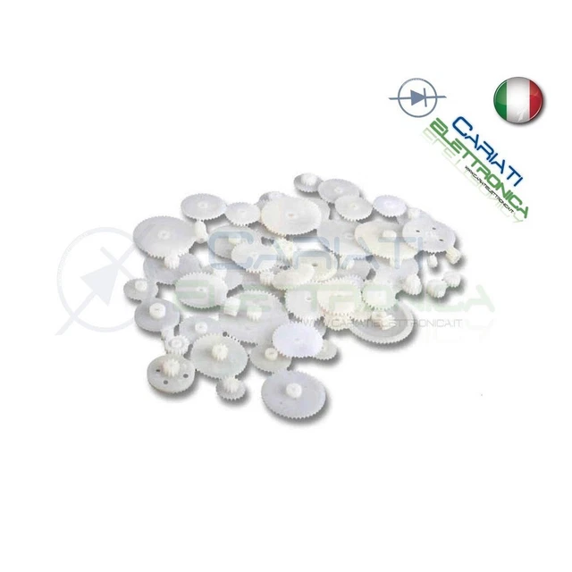 Kit 58 Ruote dentate ingranaggi in Plastica per modellismo robot stampanti