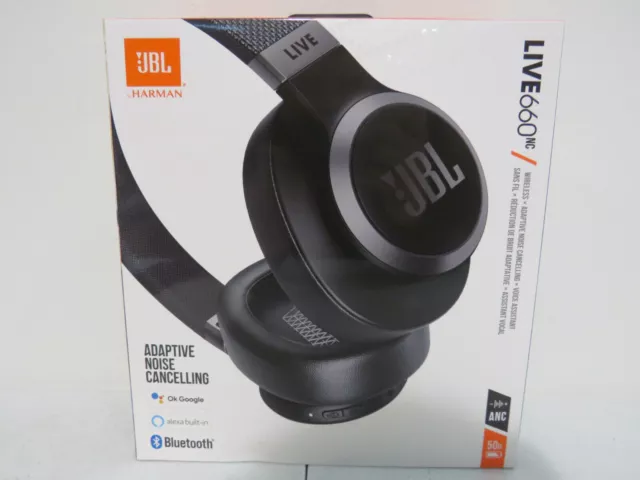 JBL Live 660NC Wireless Over-ear NC Bluetooth Headphones Black NEW SEALED