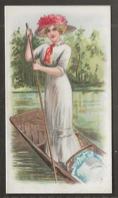 Wills Scissors-Sporting Girls 1913-#19- Punting