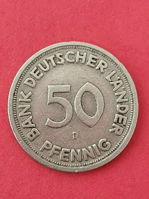 50 Pfennig Bank Deutscher Länder 1949 D Verkaufen DEUTSCHLAND 50 PFENNIG 1949 D Bank Deutscher Länder EUR 22,95 - PicClick DE
