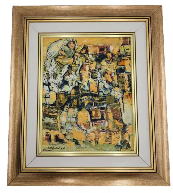 Sharif Muharram شريف محرم SYR fine arts Original Oil painting Abstract 12"x10"