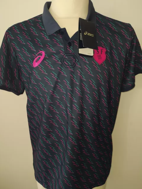 Polo Neuf Officiel Stade Français Paris - Taille S Adulte - France Rugby maillot