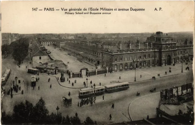 CPA PARIS 7e-Vue générale de l'Ecole Militaire et Avenue Duquesne (327749)